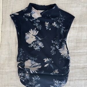 Abercrombie & Fitch Navy Floral Blouse